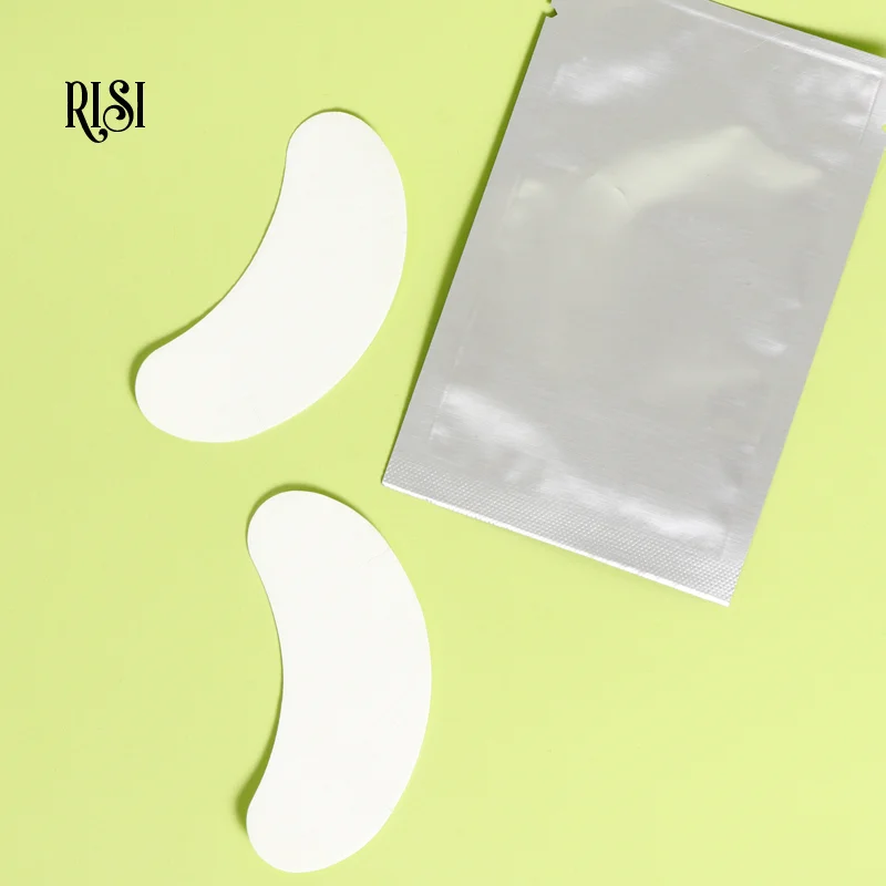 RISI High Quality 50 Pairs Eyelash Extension Hydrogel Patches For Eyelashes 100% No Mold Gel Eye Pads Lashes Extension Supplier