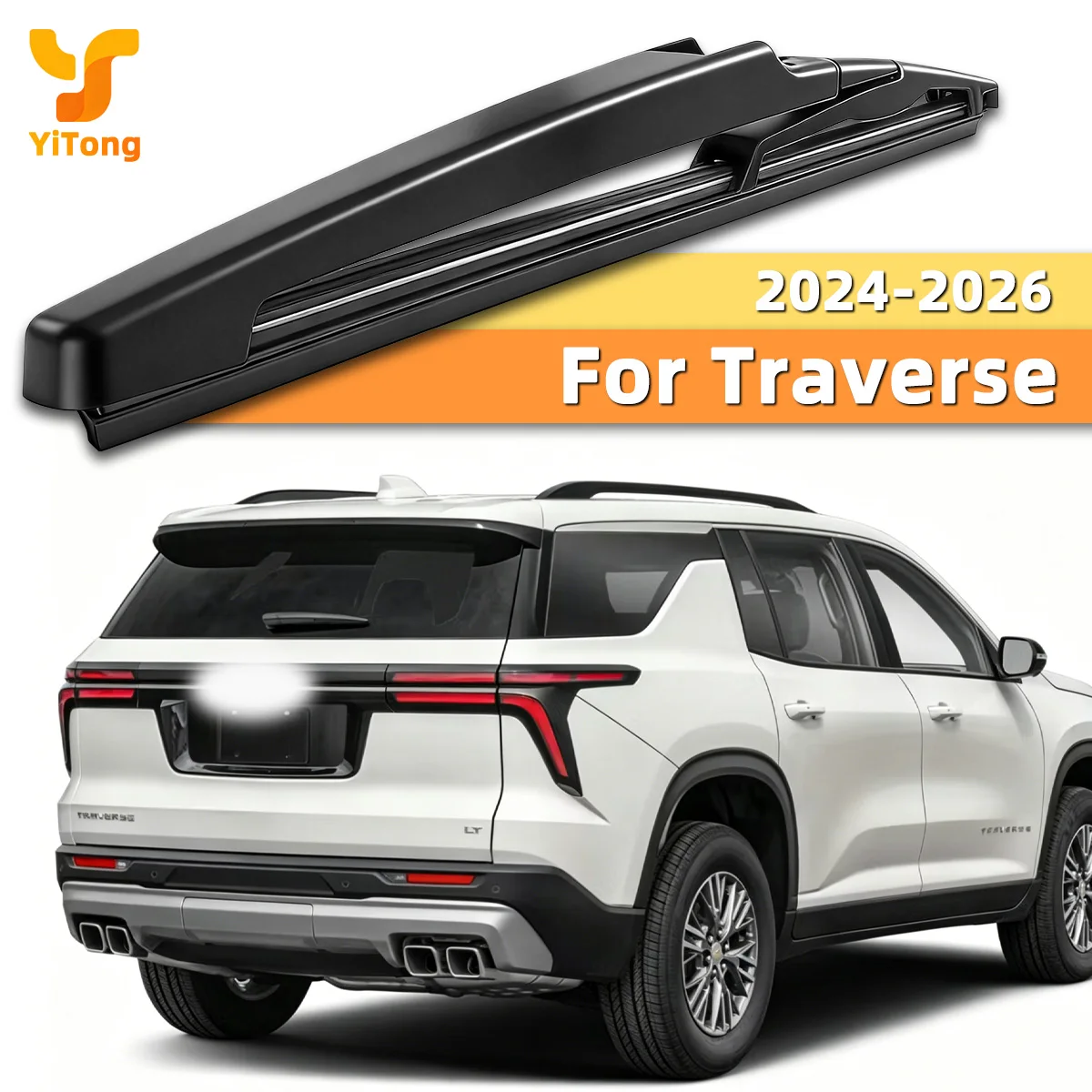 Yitong Geräuschloser Heckwischer Geeignet für Chevrolet Traverse 2024-2026 Allwetter-Auto-Heckklappe Heckscheibenwischer Ersatz 2025