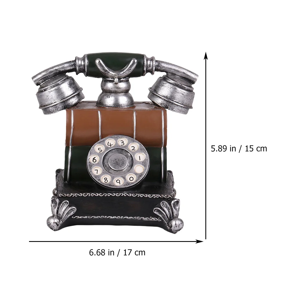 

Retro Telephone Piggy Bank Vintage Decor Decorations Decorative Home Old Rotary Fashioned