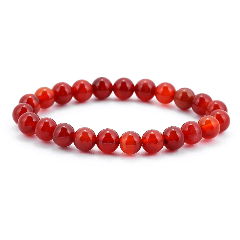 Natürliche Stein Rote Achate Perlen Armband Frauen Männer Echte Rote Karneol Runde Heilung Schmuck Yoga Meditation Plusera