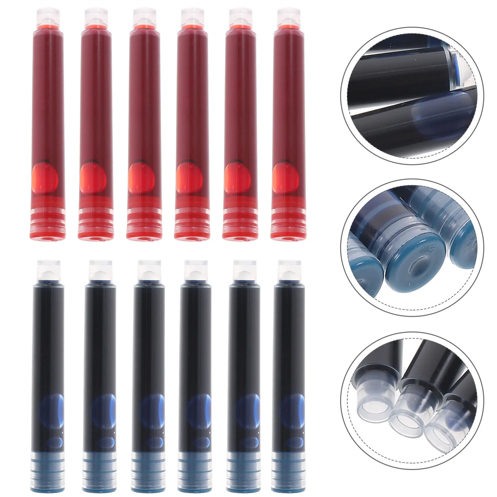 

100Pcs Fountain Pen Ink Replacement Cartridges Exquisite Craftsmanship Ergonomic Simple Design Long-Lasting Reliable Use School