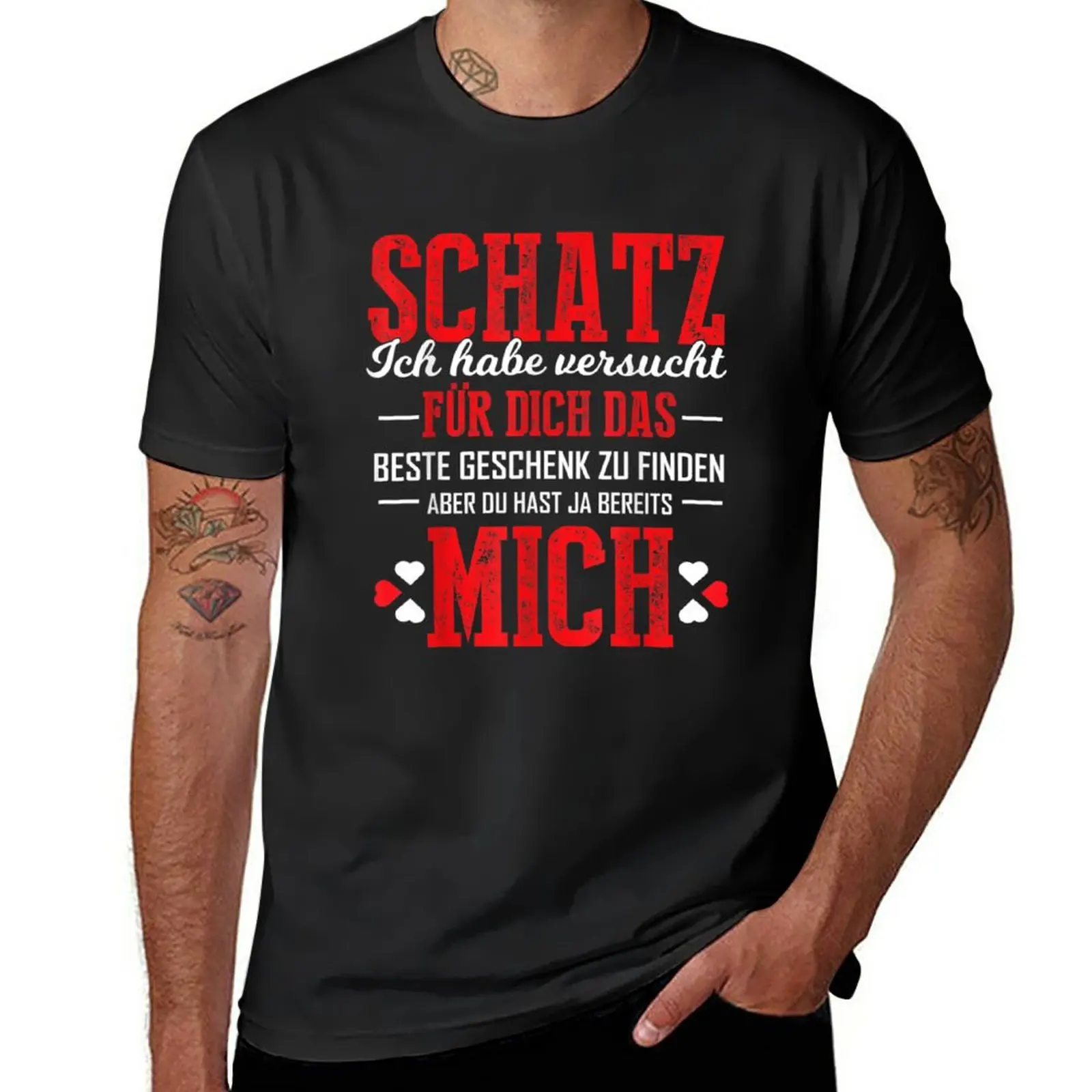 New Schatz ich habe versucht das perfekte Geschenk für Dich T-Shirt Short sleeve graphic t shirts mens t shirt graphic