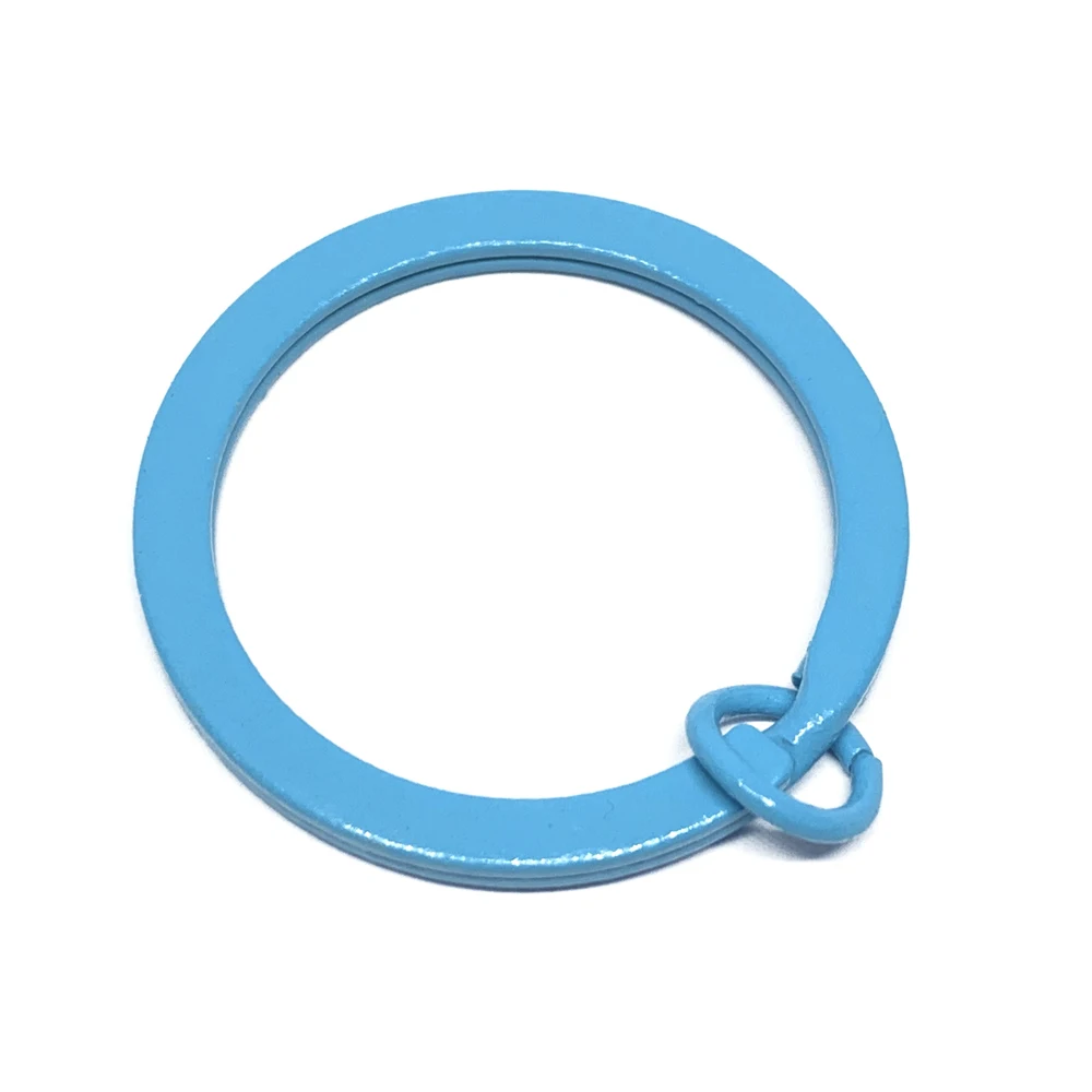 20Pcs Colorful Metal Blank Keyring Keychain Split Ring Key Fob Key Holder Rings Women Men DIY Key Chains Key Ring Accessories