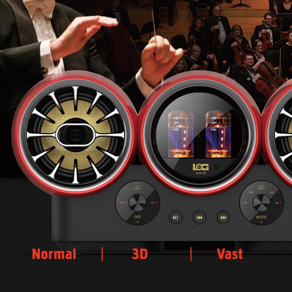 T20 튜브 앰프 블루투스 스피커, 슈퍼 베이스 붐 박스, 무선 스테레오 서브우퍼 지원, TF, USB, AUX, 원격 제어, 50W