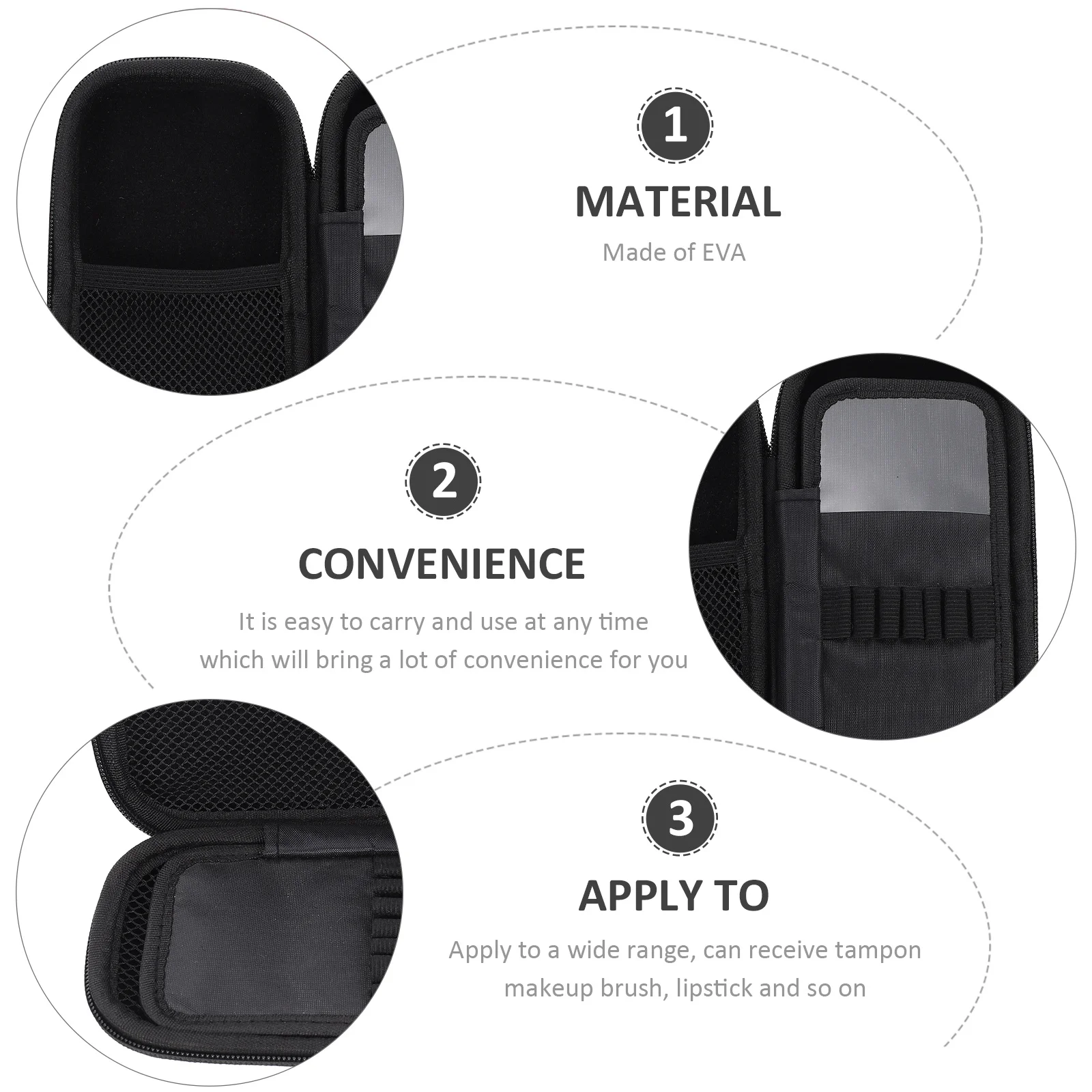 ビューティーブラシバッグ スタイリッシュなメイクブラシホルダー 細かい細工が施された旅行用オフィス整理ケース