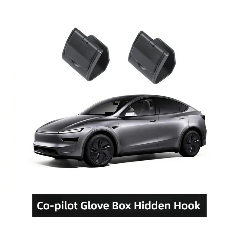 

For Tesla Model Y Juniper 2025 Co-pilot Glove Box Hidden Hook Model 3 Highland 2024 2025 Purse Holder Trash Bag Umbrella Hanger