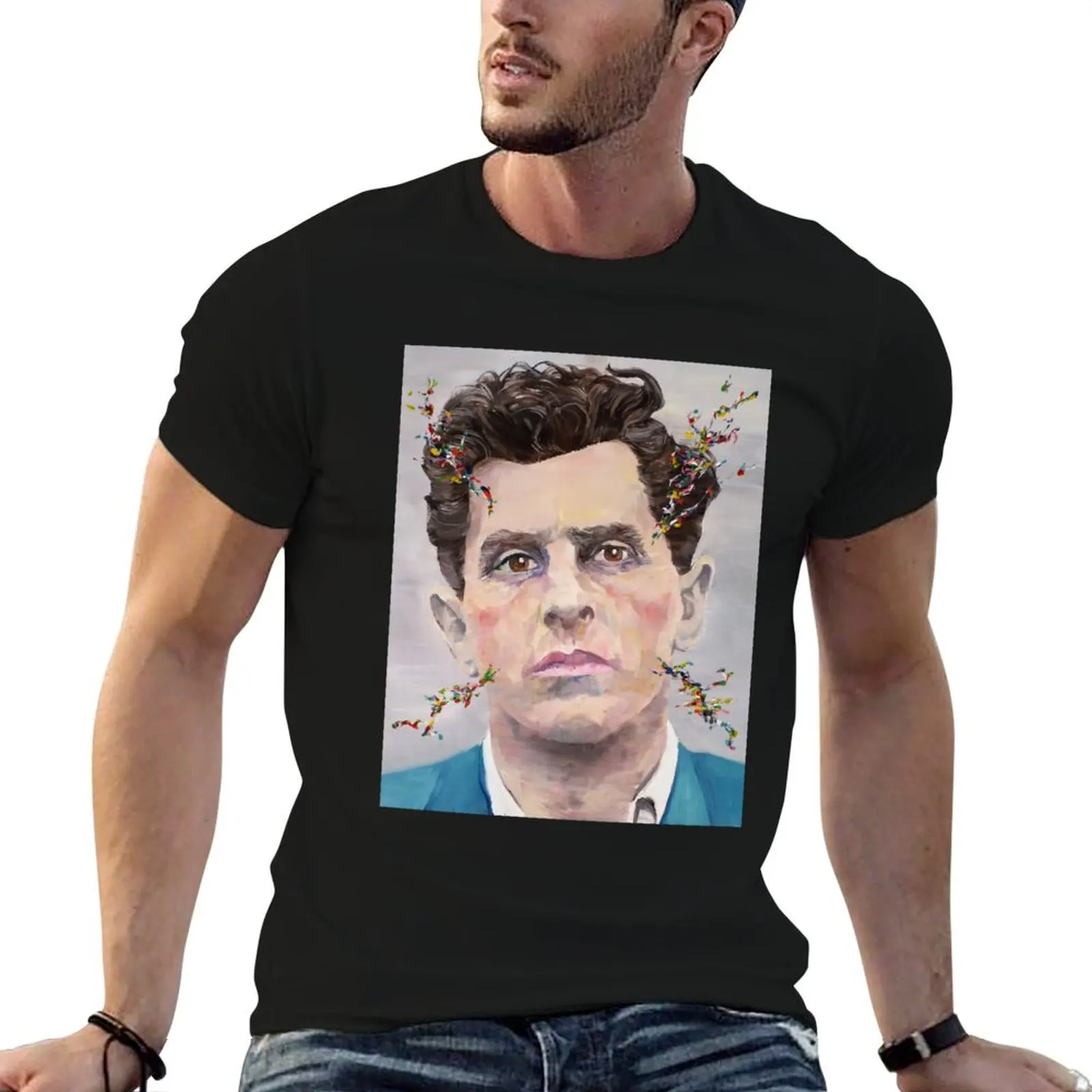 LUDWIG WITTGENSTEIN - oil portrait.2 T-Shirt animal prinfor boys shirts graphic tee men graphic t shirts