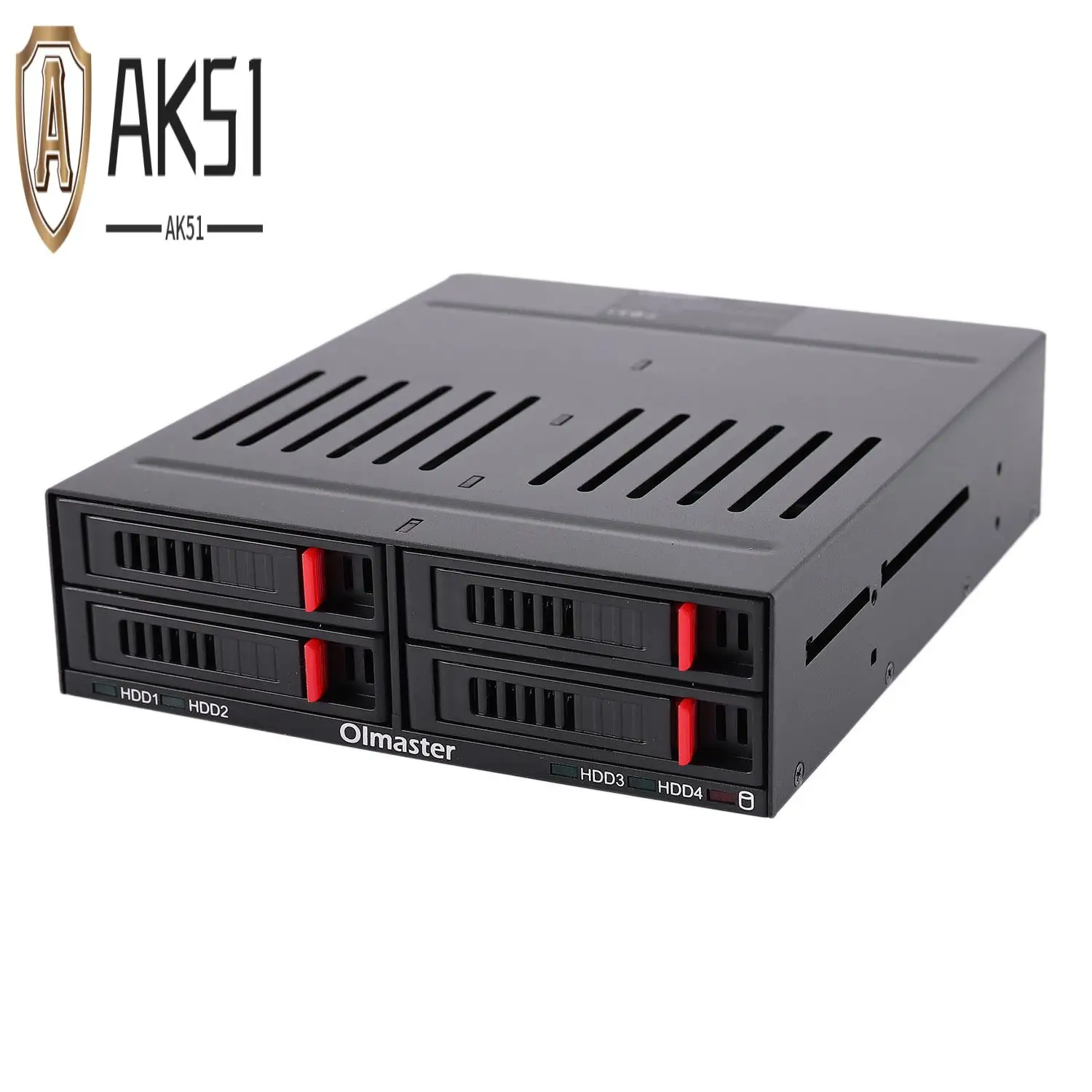 

AK51-Oimaster He-2006 Внутренняя стойка Sata с 4 слотами 2,5-дюймовый корпус жесткого диска Внутренняя мобильная стойка со светодиодным индикатором Встроенный вентилятор