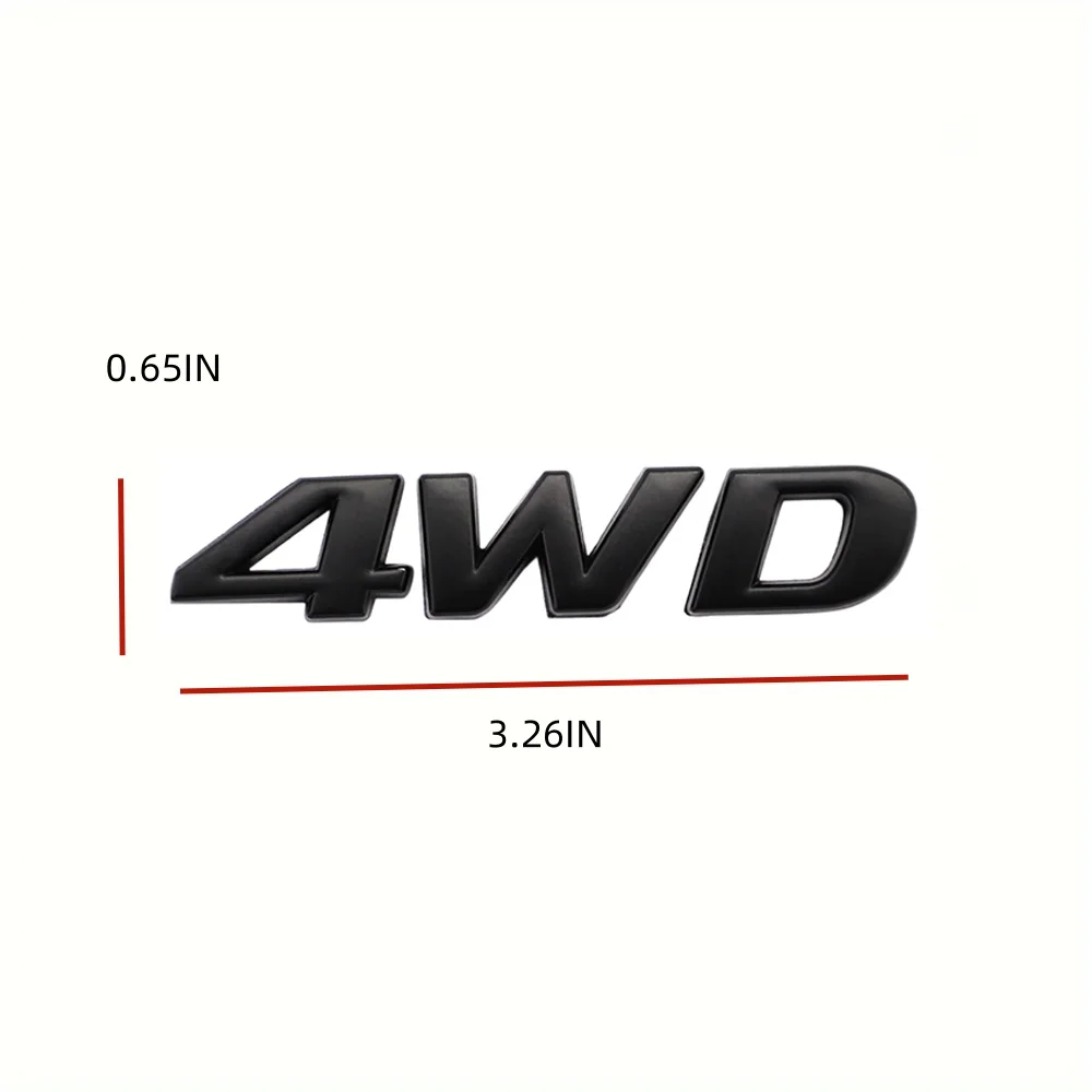 مجموعة مكونة من قطعتين من ملصقات السيارات المصنوعة من سبيكة الدفع الرباعي المتقدمة - معالجة مصقولة، مناسبة للشعار الخلفي، مما يعزز مظهر السيارة