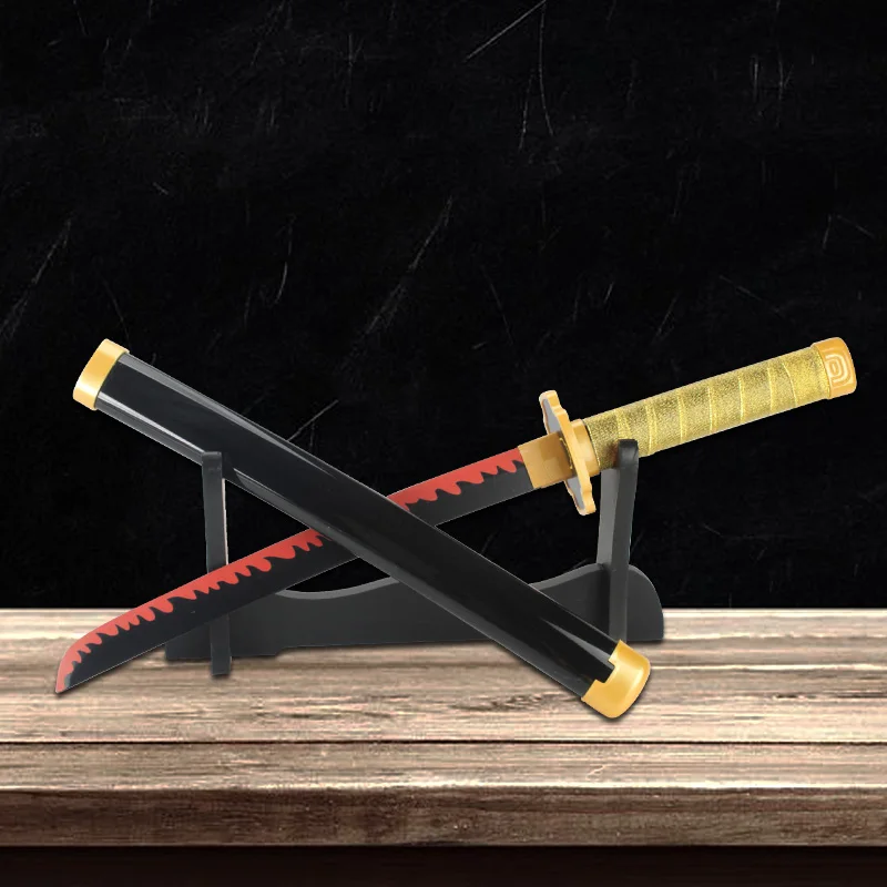 Demon Slayer Katana Bamboo Blade Toy Sword 60cm/23.6in Role-playing Halloween Gift Costume Props