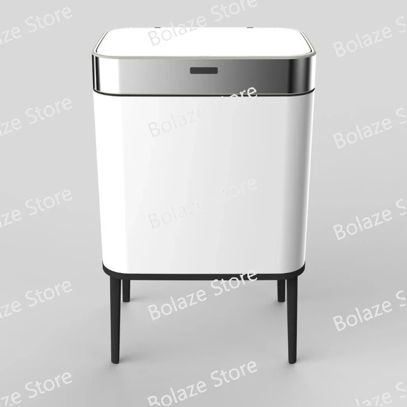 60L Household Stainless Steel Waste Bin Wholesale Kitchen Automatic Smart Trash Can Garbage Bin