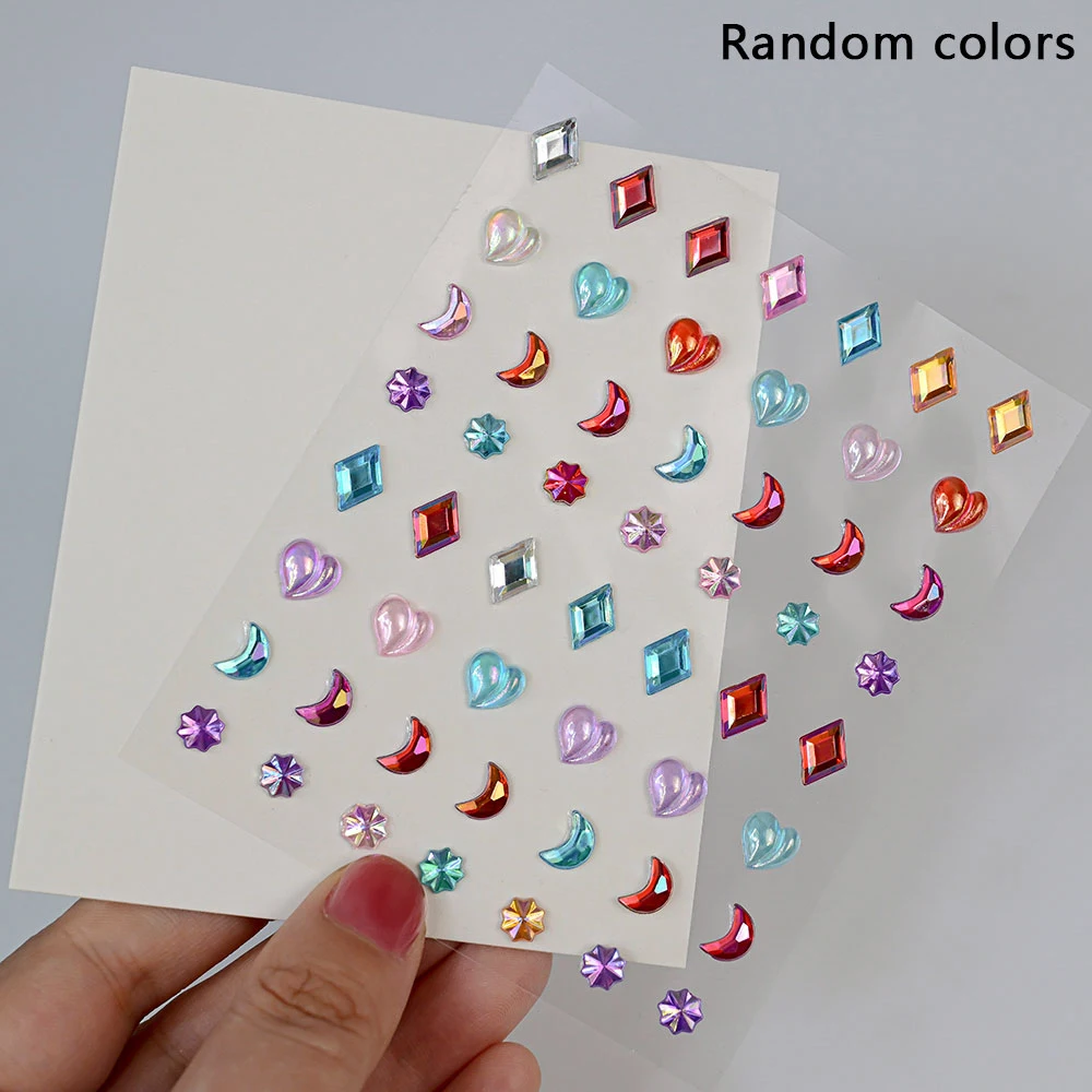 1 vel 3D dromerige schelp parel edelstenen gezicht stickers sprankelende zeemeermin diamant tijdelijke tatoeages DIY body art podium make-up strass