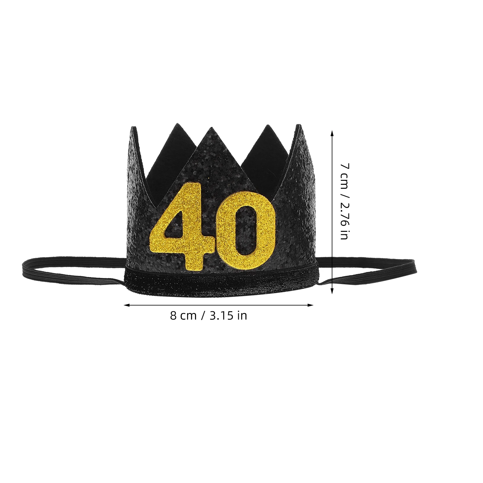 

Black Gold Decorative Birthday Party Hat Hat Lightweight Party Supply Decorative Non woven Accessories