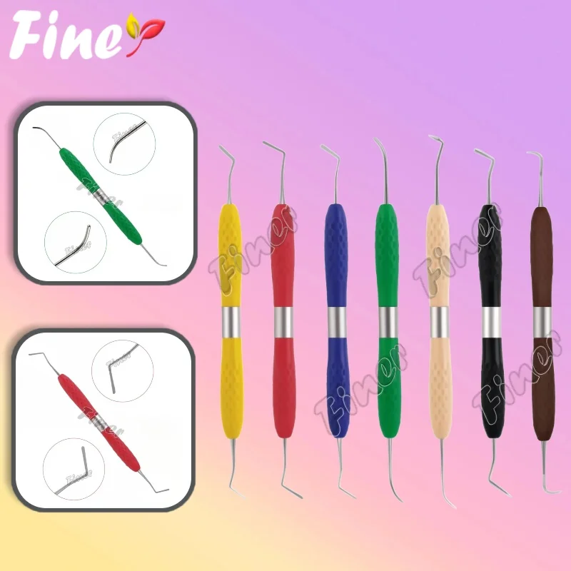 Finer 1PC Dental Resin Filler Aesthetic Restoration Kit Resin Spatula Silicone Handle Non-Stick Composite Filling Instrument