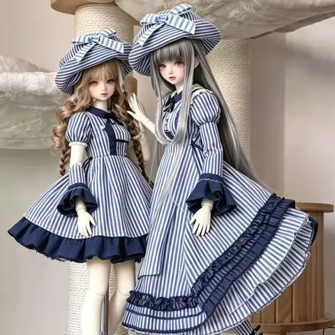 Платье для куклы Blythe в полоску