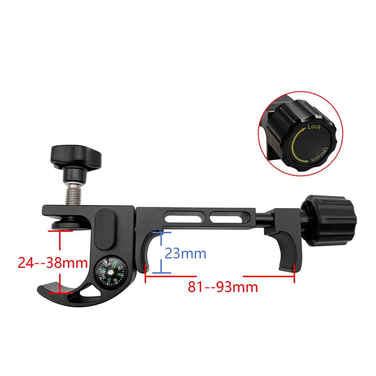 GNSS GPS Pole Clamp With Compass & Open Data Collector Cradle Pole Holder Mount Dropshipping