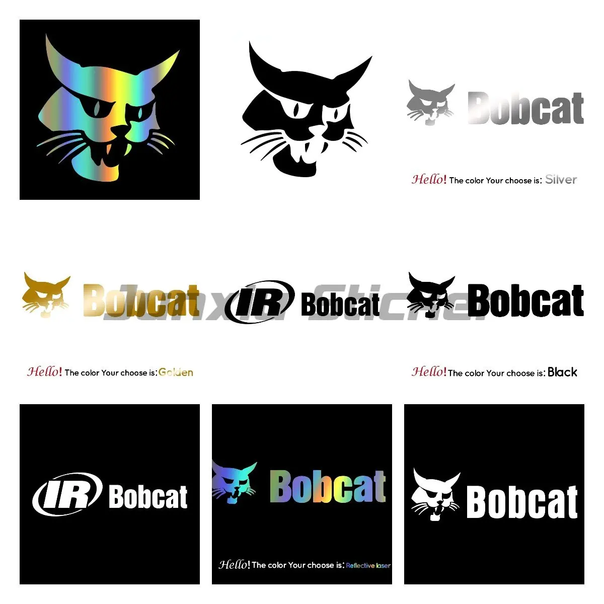 

Cute Bobcat Stickers Personality Car Sticker for Auto Motocross Racing Laptop Helmet Trunk Vinyl Waterproof Decal