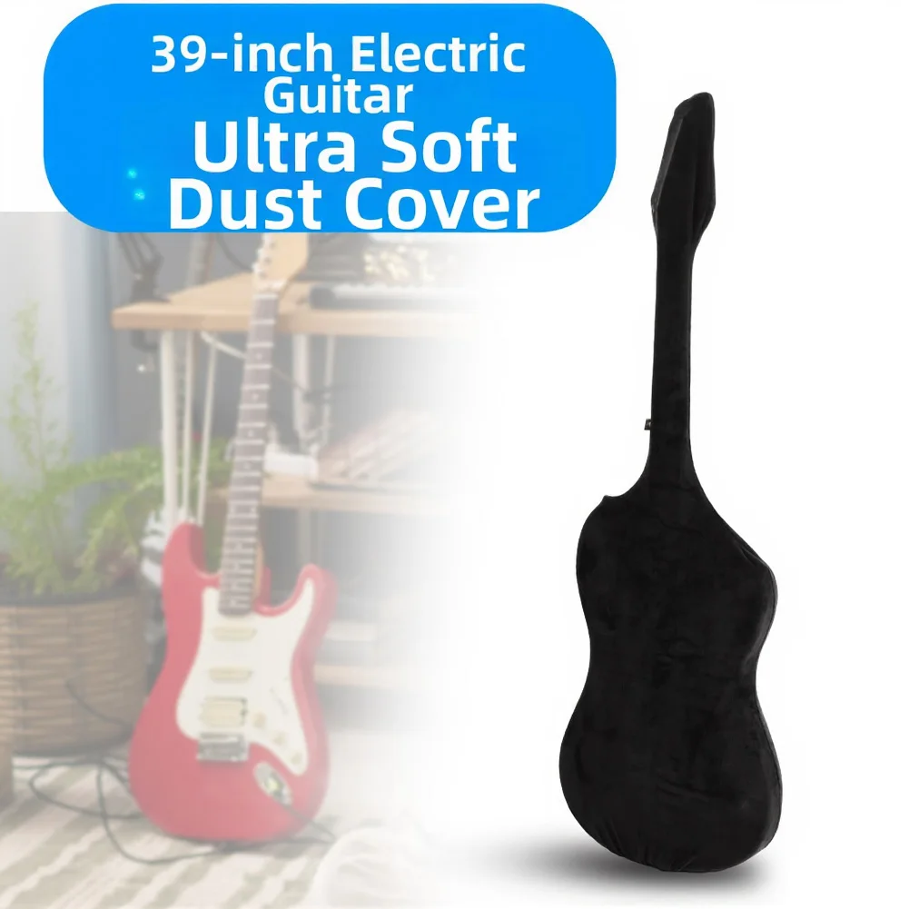 39-41Inch Electric Guitar Dust Cover Black Nylon Elastic Dustproof Protective Cover For Folk Guitar Musical Instrument Accessory