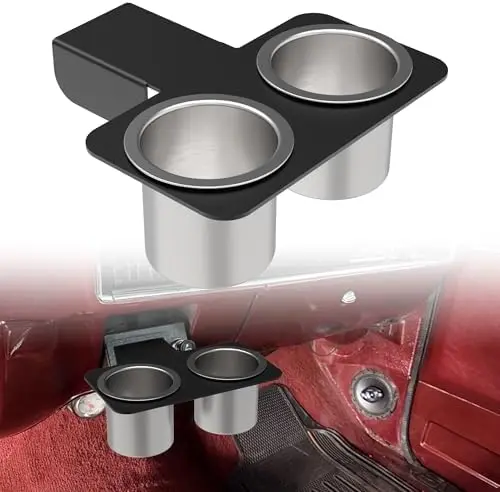 

Universal Cup Holder for 1973-1987 & 1991 Chevy/GMC Trucks - Detachable Insulated Insert (Black)