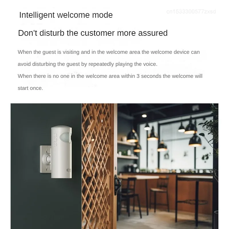 Xiaomi กริ่งประตูต้อนรับอัจฉริยะใช้งานได้หลากหลายมีการแจ้งเตือนด้วยเสียงเซ็นเซอร์มุมใหญ่ตัวมนุษย์เตือนเดซิเบลขนาดใหญ่