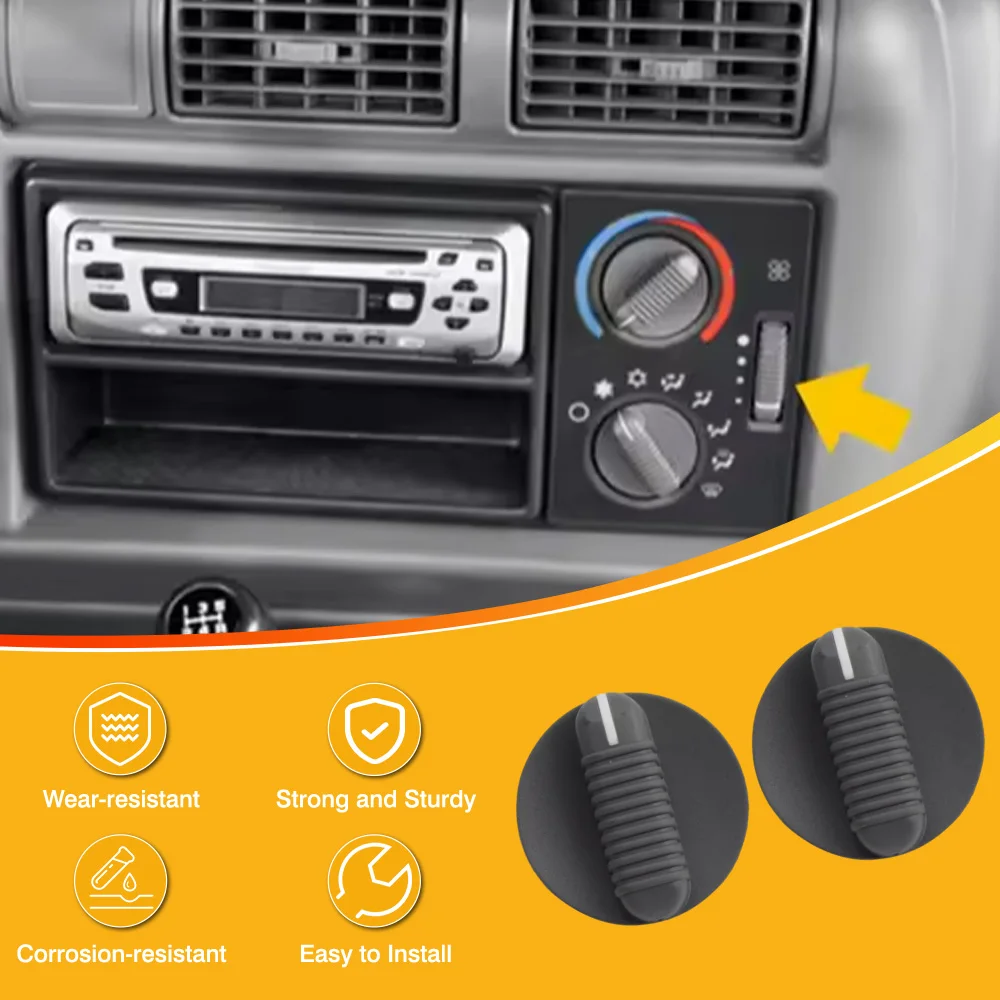 

2PCS Car Air Conditioner Knob Switch Fan Speed Heater Control Button for Chevrolet Blazer S10 GMC Jimmy Sonoma 1995 1996 1997