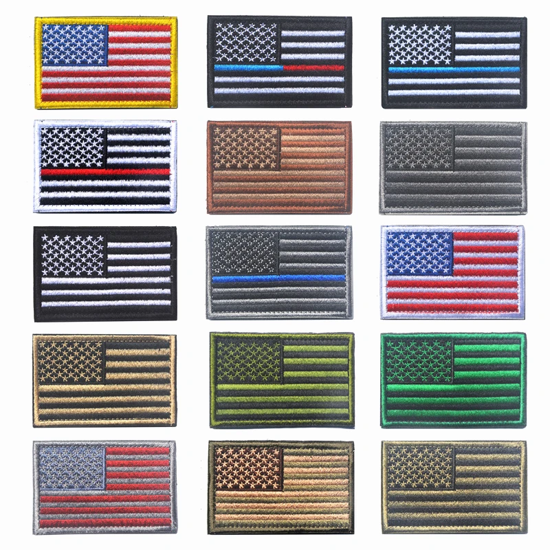 American Embroidered Flag Patch Tactical Patches Badge Armband Backpack Hat Clothing Accessory Pendant Sticker Embroidery patch