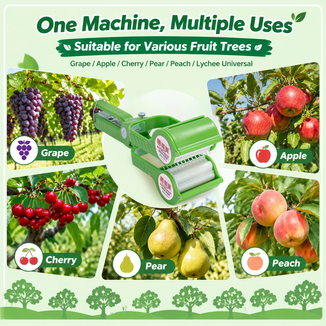 Telescopic Electric Blossom Remover, Adjustable Speed Flower Thinning Tool to Reduce Manual Work for Apple Pear Cherry Fruit Tre