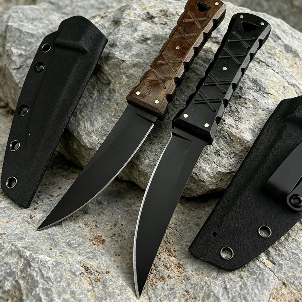 EDC Wilderness Backpacking Fishing Knives Multi-purpose Outdoor Fixed Knife Outdoor Camping Trekking Utility Knives Daily Cutter