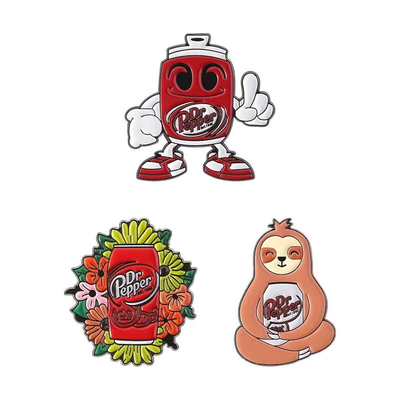 Alfileres esmaltados de coque creativos, insignias de modelado de perezoso de dibujos animados, alfileres de solapa para mochila, broches, accesorios de joyería de dibujos animados, regalos