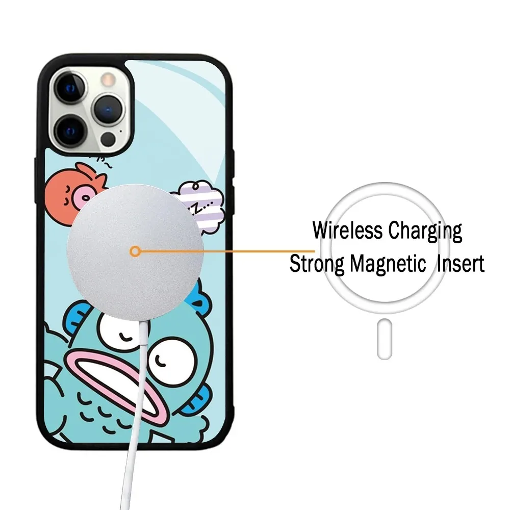 H-Hangyodon S-Sanrio Phone Case For IPhone 15 14 13 Pro Max 11 12 Mini Alex Mirror For Magsafe Wireless Charging Cover