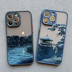 Landscape phone case For iPhone 17 16 15 14 11 12 13 Pro Max Mini 16 Plus XS X XR Japan Series Aestheticism Scenery Back Cover