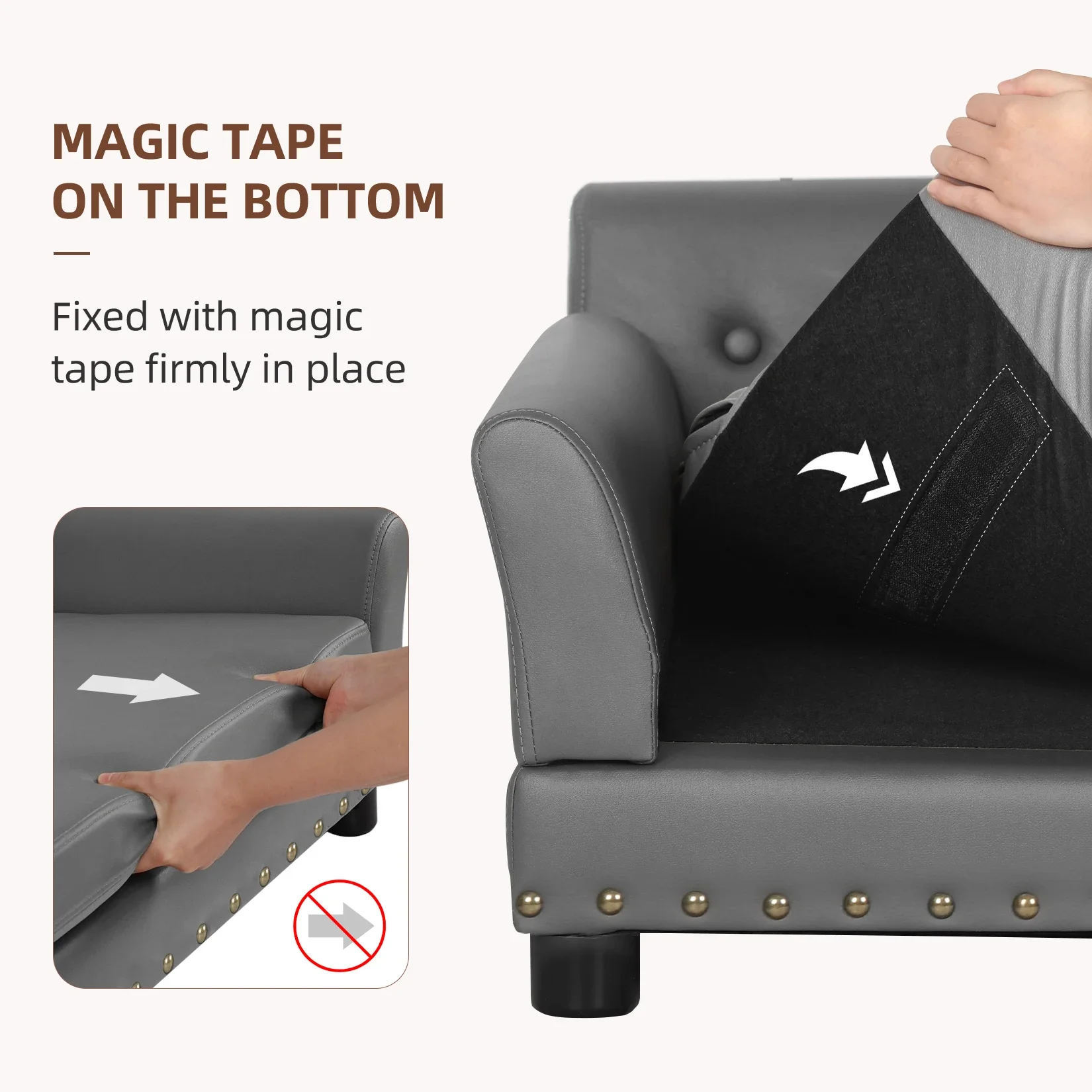 맞춤형 고급 강아지 캐나페, 마이크로 화이버 가죽 커버, 고급 대형 애완동물용 긴 의자