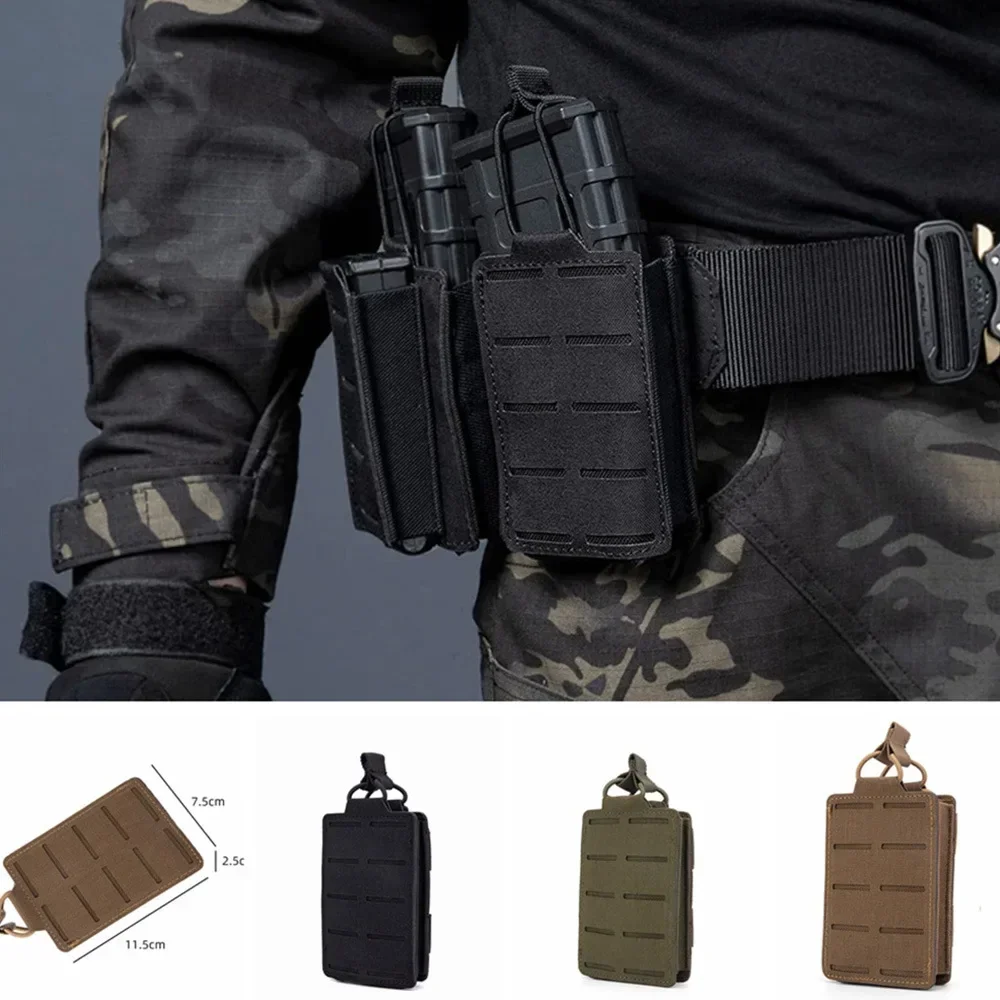 5.56 M4 M16 MOLLE Single Magazine Pouch EDC Waist Bag AK AR Rifle Mag Holder Carrier Outdoor Hunting Accessories Vest Pouches