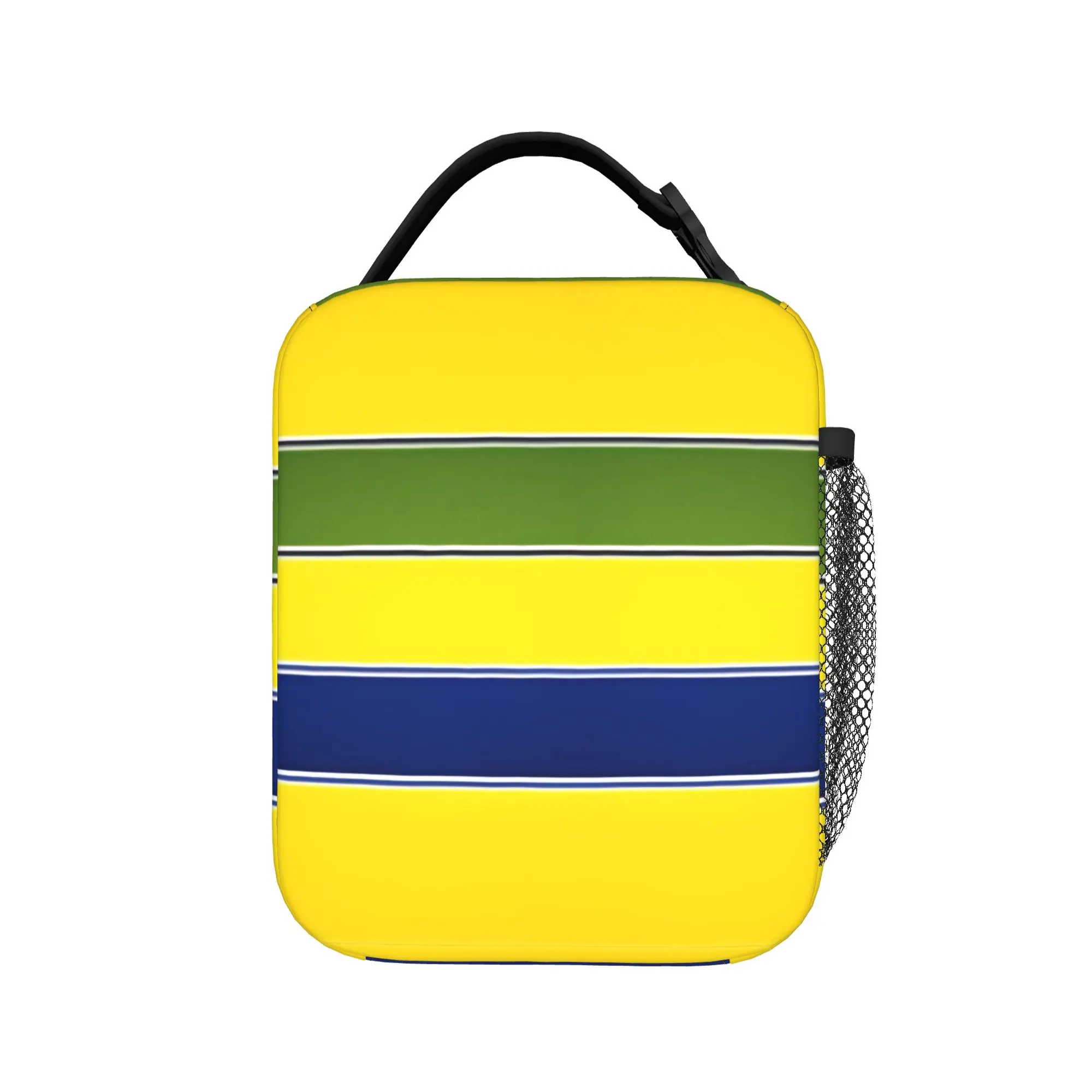 Ayrtons Sennas Racing Cars Logo Lunch Bag  Portable Lunch Box Child Outdoor Picnic Print Cooler Bag Aesthetic Tote Food Bags