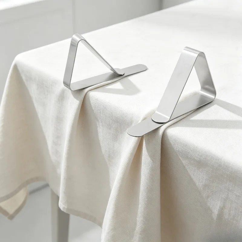 Elastic Stainless Steel Tablecloth Clips Anti-slip Table Cover Fasteners Universal For Home Dining Outdoor Portable Daily Gifts