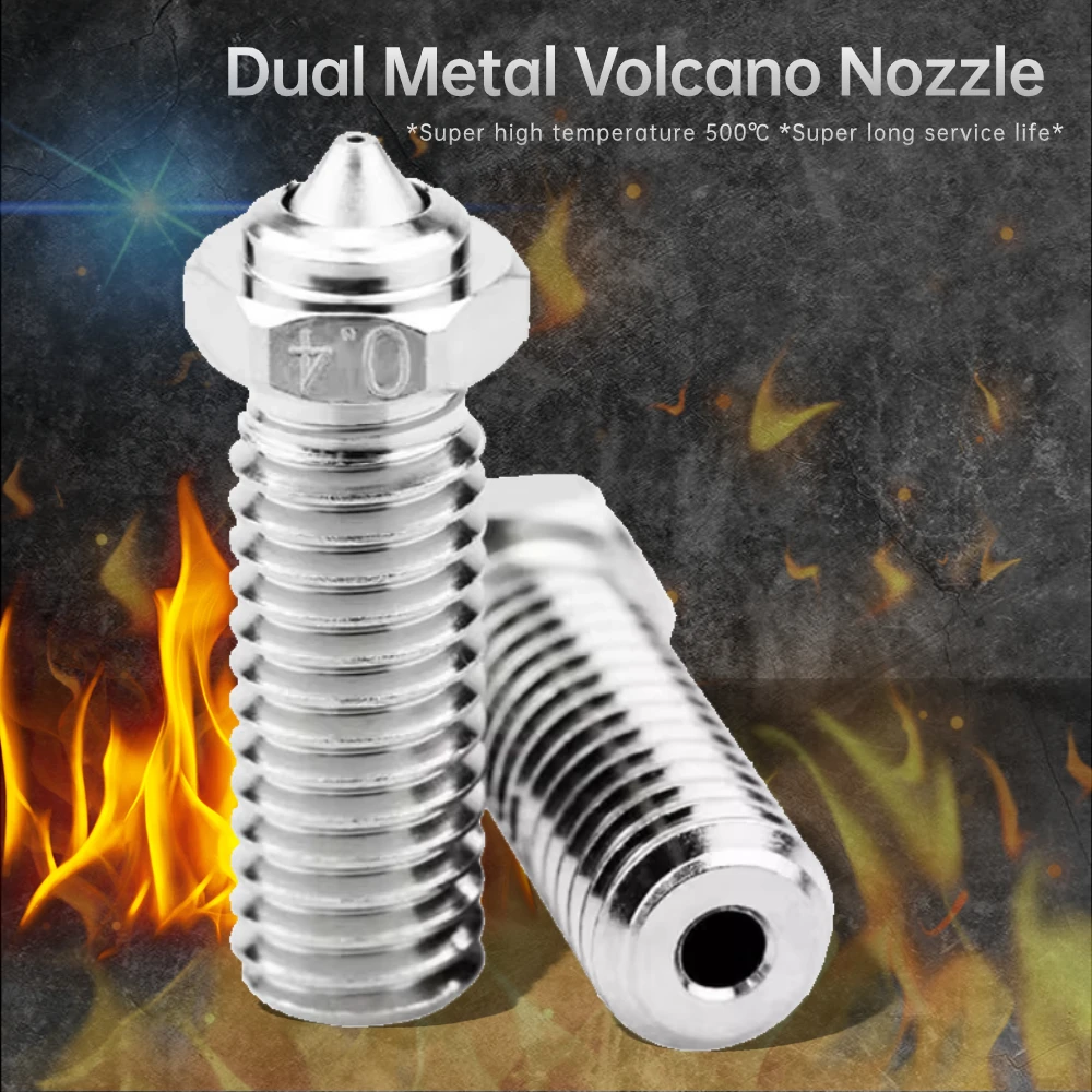 Doppel metall vulkan beschichtete kupfer düse solide gehärtete stahls pitze für anycubic vyper/kobra max/plus E3-D high flow 3d drucker – Detail 1