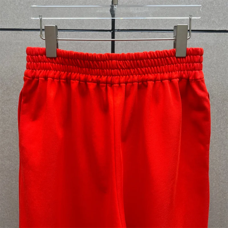 السراويل النسائية 2026 ربيع جديد مطاطا محبوك فضفاض بنطال ذو قصة أرجل واسعة مرونة الخصر القطن الخالص مستقيم الساق السراويل السراويل الرياضية #4