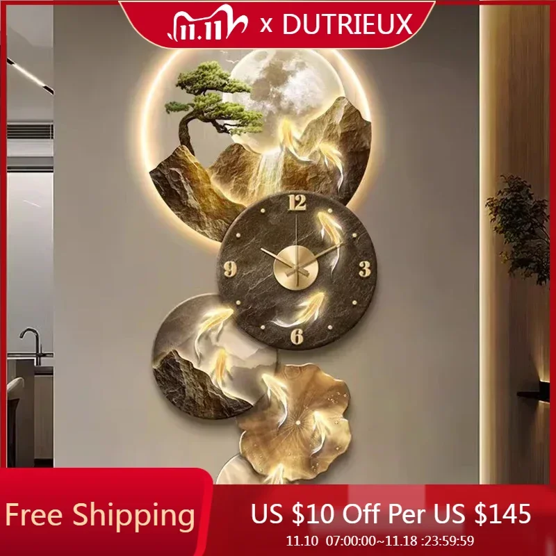 Art Mural Wall Clocks Modern Luxury Restaurant Nordic Minimalist Wall Watch Silent Aesthetic Reloj Pared Living Room Decoration