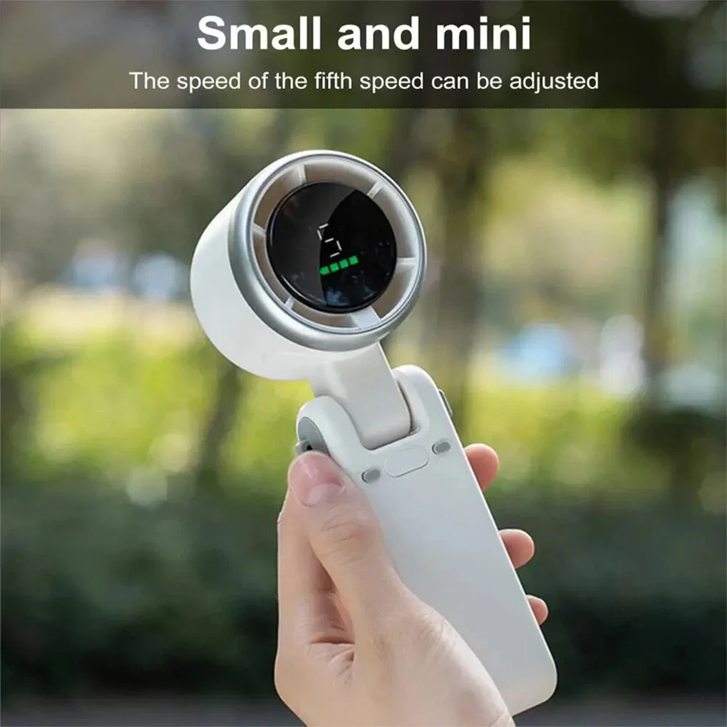 10 واط رقبة معلقة في الهواء الطلق 180 °   مروحة سطح مكتب صغيرة قابلة للطي 5 سرعات محمولة باليد ومروحة توربو قوية عالية السرعة