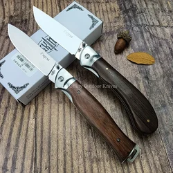 2 Styles Russian Pocket Knives EDC Tactical 440C Blade Wood Handle Folding Knife Outdoor Survival Self Defense Tools