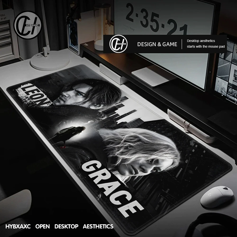 HYBXAXC Resident Evil Requiem Mauspad, Gamer-Speed-Tastaturunterlage, rutschfeste Schreibtischunterlage 120x60cm, PC-Extended-Teppich