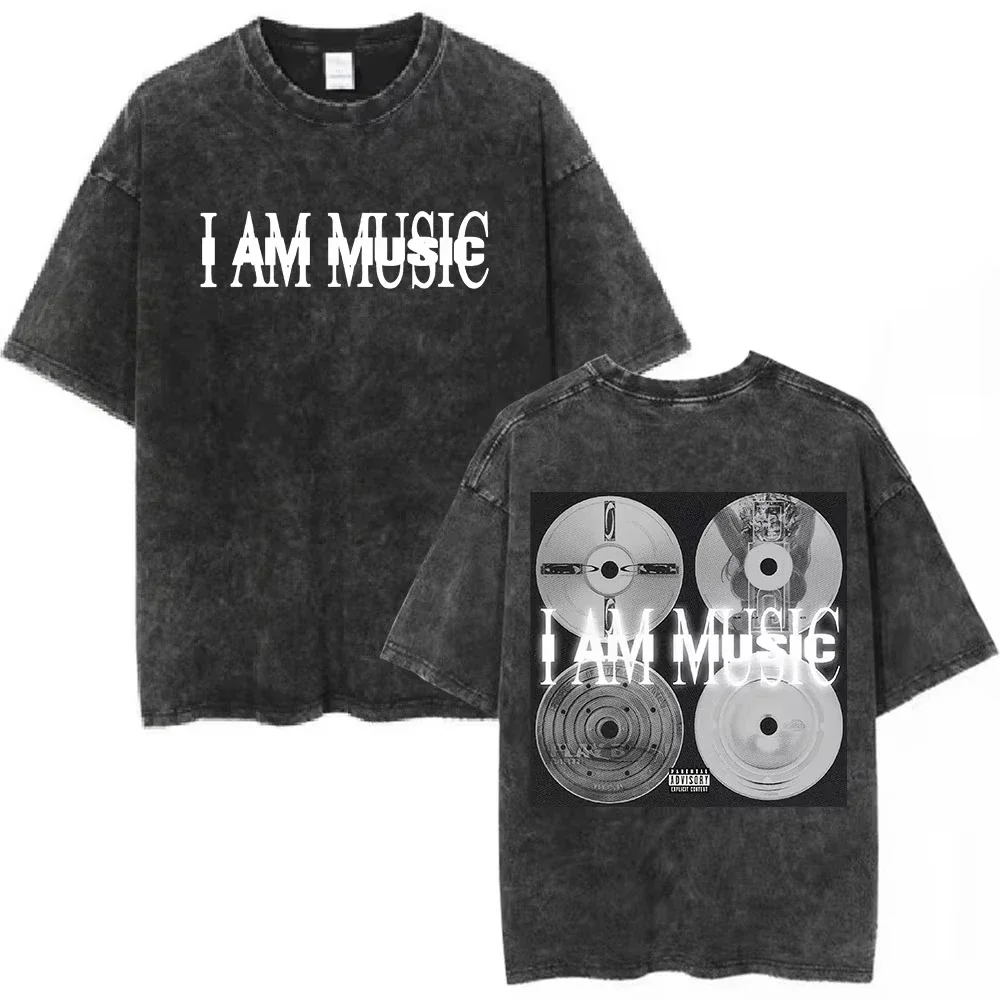 

Rapper Playboi Carti I Am Music Album Logo Retro Washed T Shirt Opium Men Fashion Hip Hop Short Sleeve T-shirts Oversized Tshirt