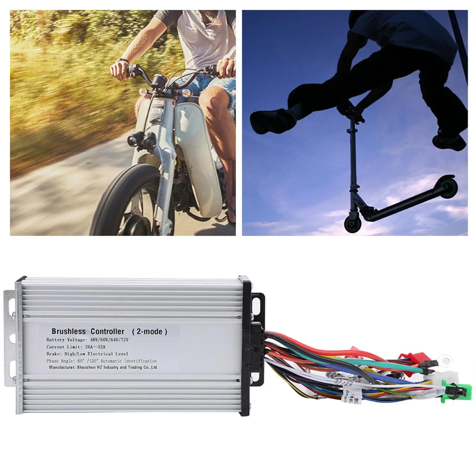 Contrôleur de moteur de vélo électrique, pièces de vélo électrique, mode touristes, sinusoïdal, 12 tubes, 1000W-1500W, 48V, 60V, 64V, 72V