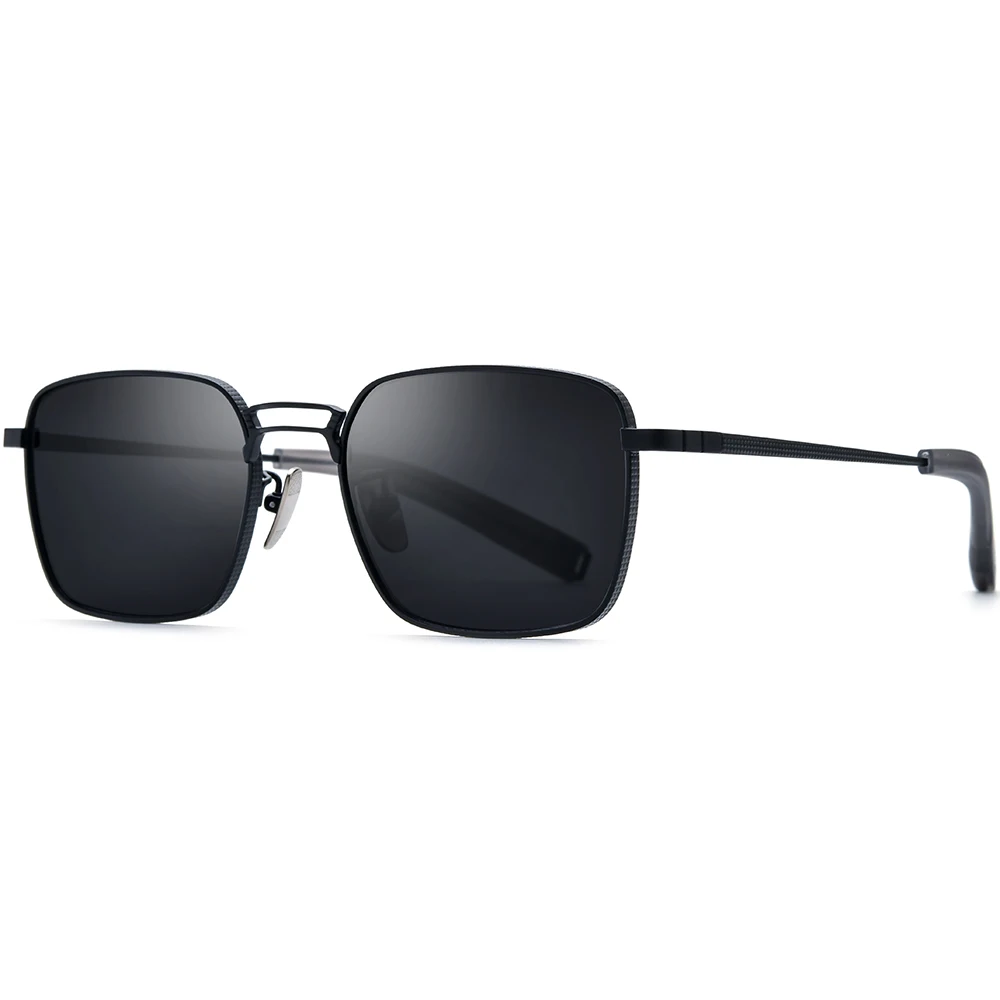 FONEX Titanium Sunglasses Men Famous Brand Design Retro Square High-end Quality Vintage Japanese Ultralight Sun Glasses 8827T