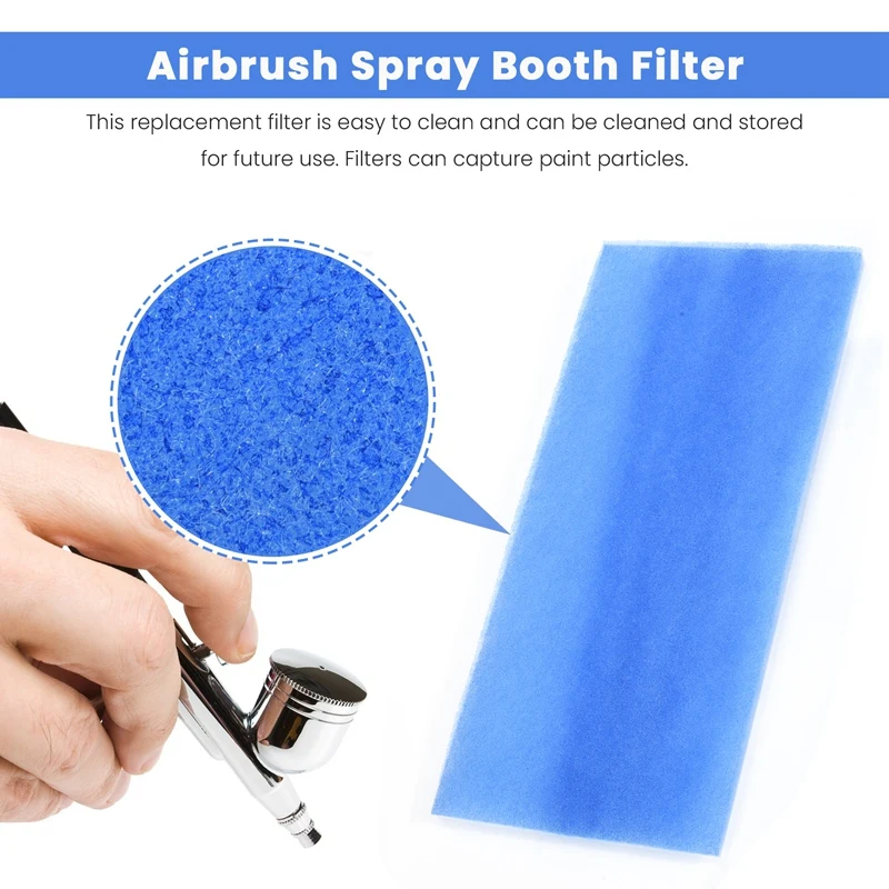 Airbrush Hobby Airbrush Spray Booth Filter Set, Fiberglass Booth Replace Filter Compatible For Master, Paasche 2 Pieces