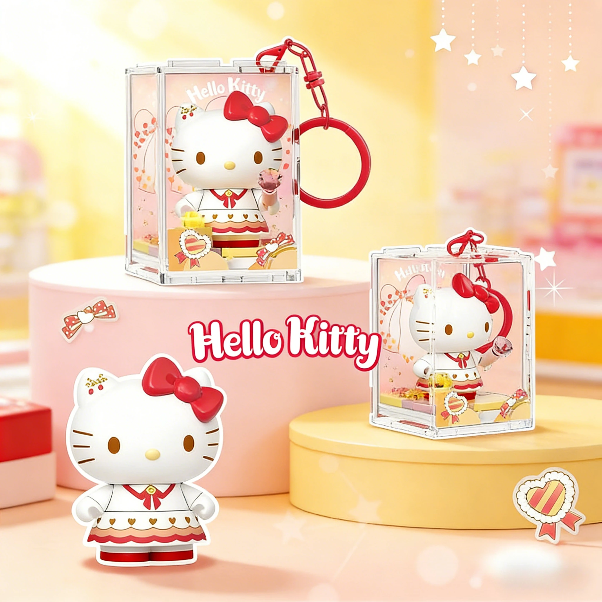 

Брелок-конструктор с персонажами Sanrio: Сборная игрушка, коллекционный кулон, украшение для сумки, подарок