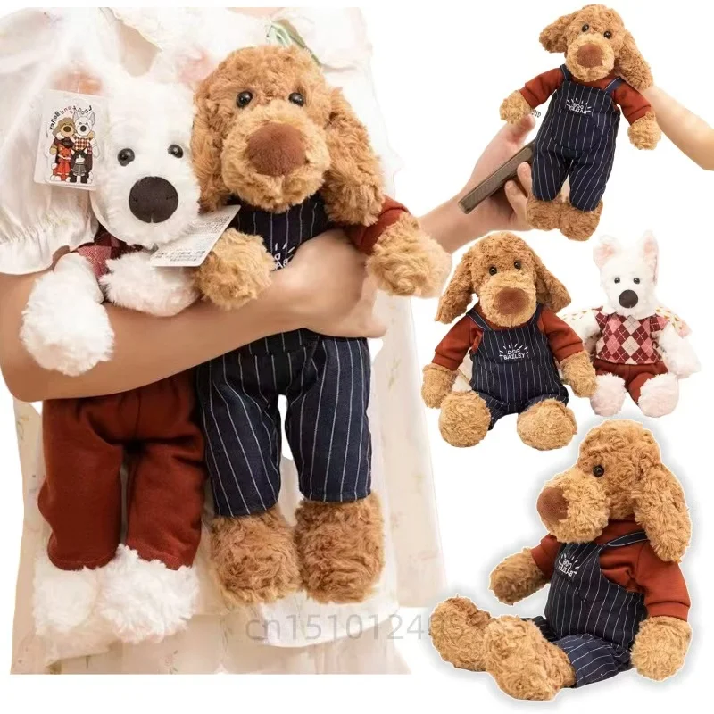 かわいい 32-52 センチメートル茶色の犬着せ替えぬいぐるみ超柔らかい枕クリエイティブ漫画枕家の装飾クリスマス誕生日ギフト