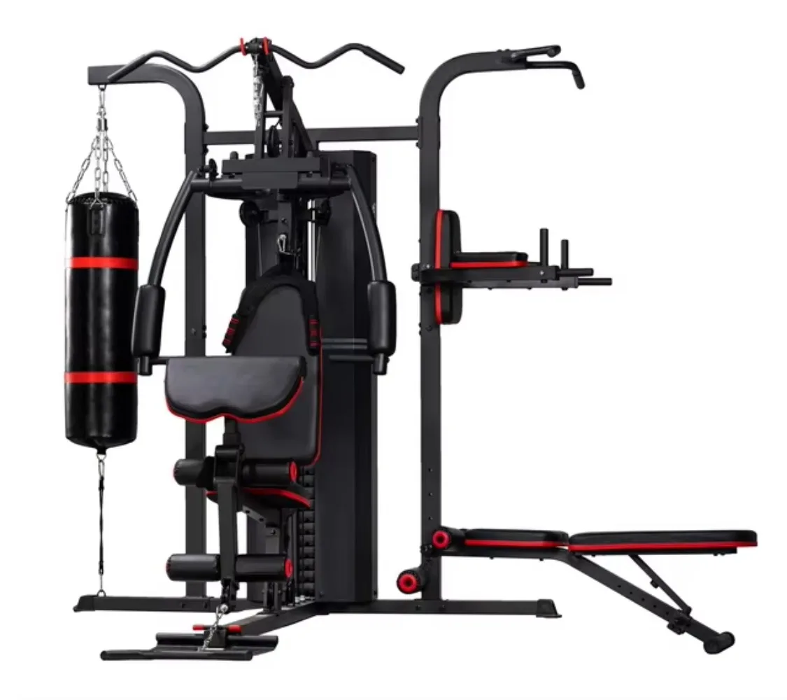 Smith Machine, 3 Station Mulit-function Home Fitness Equipment, Full Body Muscle Training, Fitness Equipment for Home and Gym