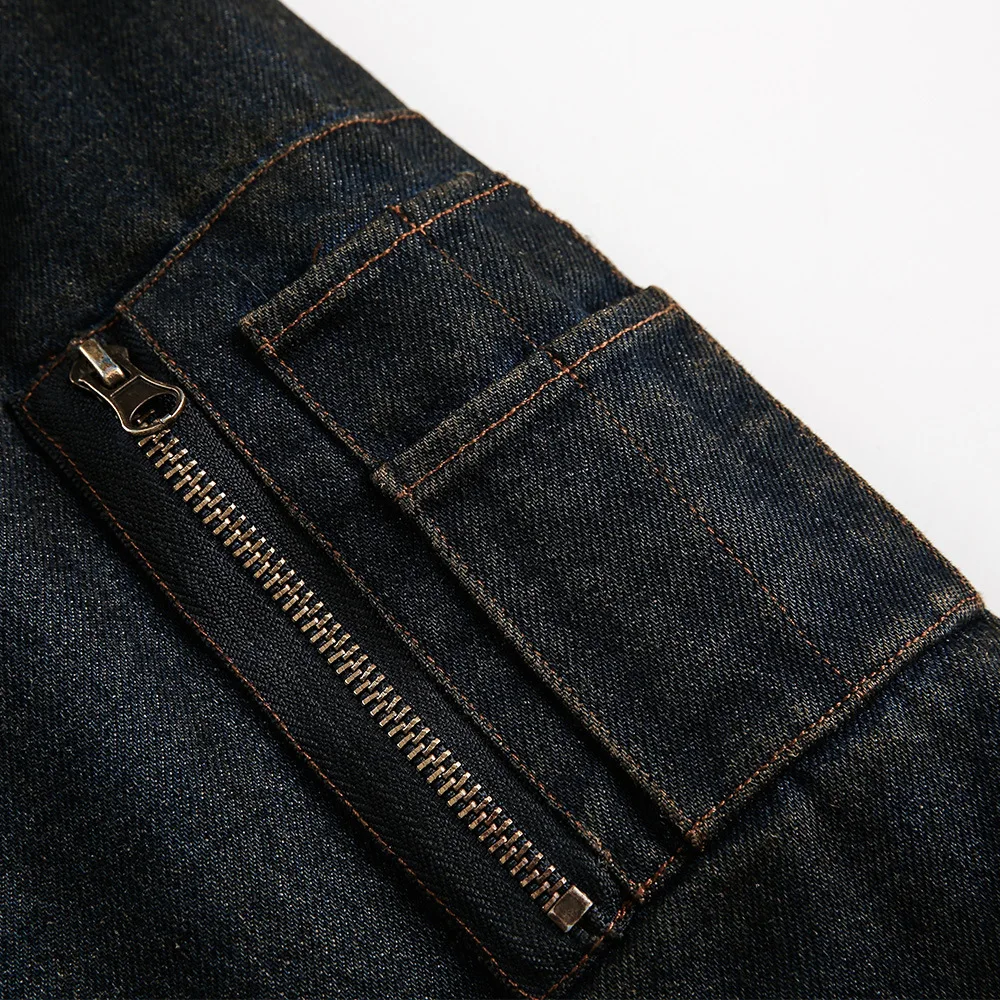 Unsiex Faux Fur Parkas 2025 Winter New Men's Denim Jacket Faux Fur Collar Hooded Loose Trendy Pocket Detail Warm Puffer Coat