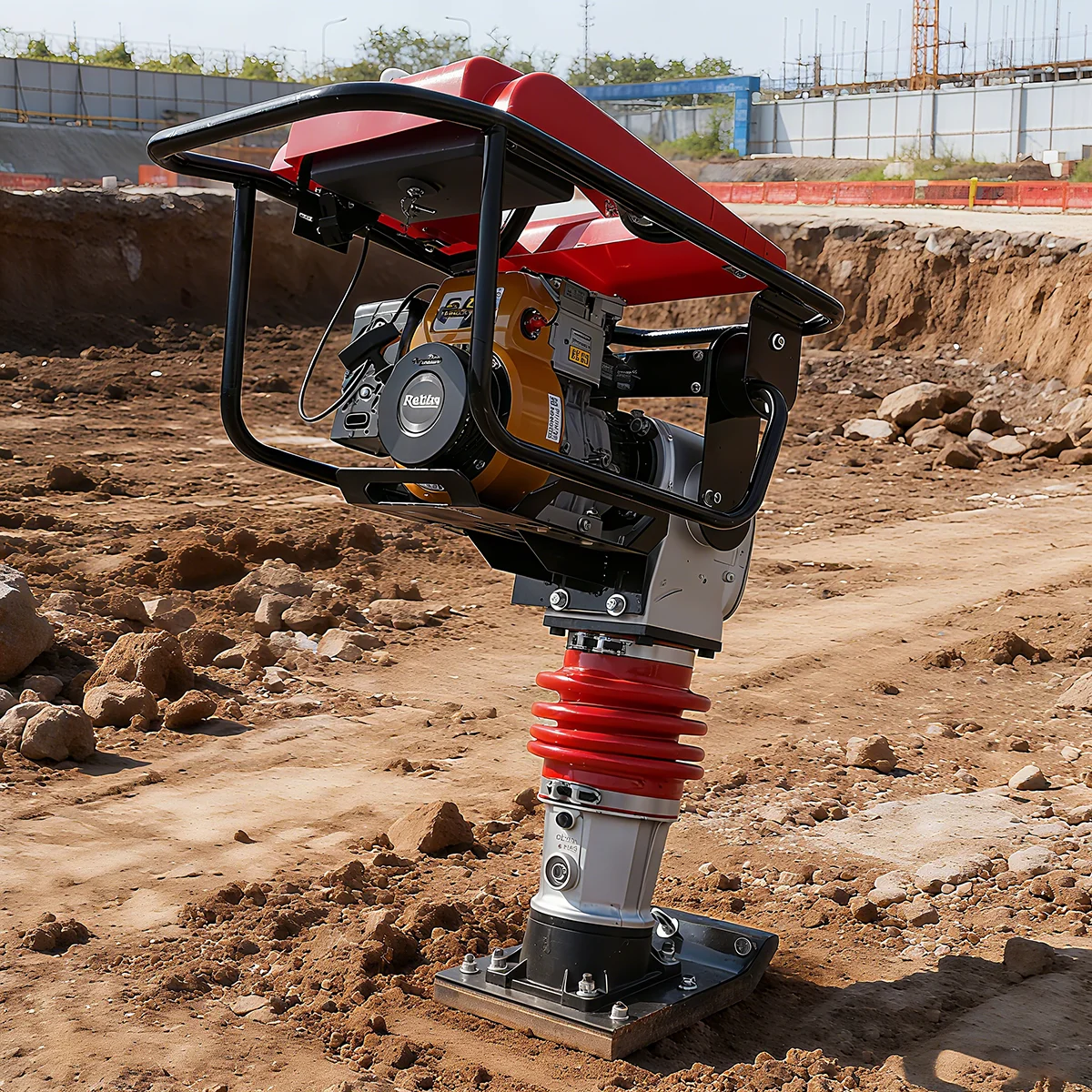 Factory Direct Sales Inductor 90kg 5.5hp China Compactor Machine Price Vibratory Tamping Rammer